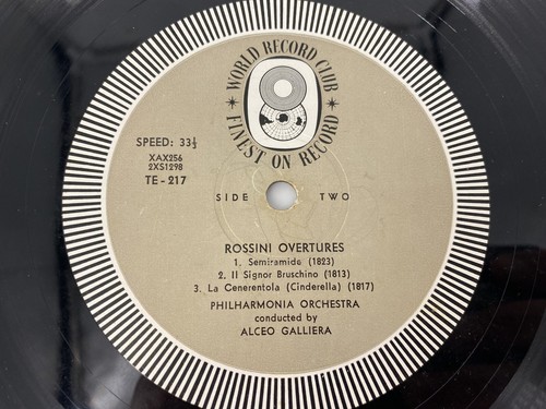Alceo GALLIERA - Rossini's overtures - WRC TE 217 LP 12” Vinyl Record - Picture 5 of 6