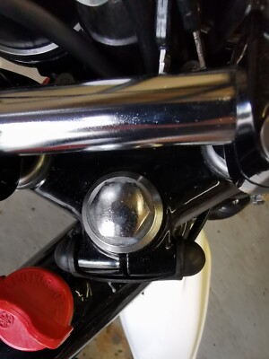 YAMAHA XT500 OBERE KLEMME MITTELSCHRAUBE UND GEFASTE SCHEIBE CHROM