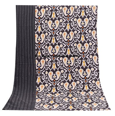 PAISLEY Indian Handmade Kantha Quilt Bedspread Throw Cotton Blanket Gudari Twin