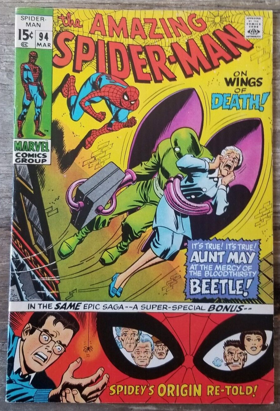Amazing Spider-Man #94 - STUNNING HIGH GRADE - Marvel Comics 1971 Death, VF