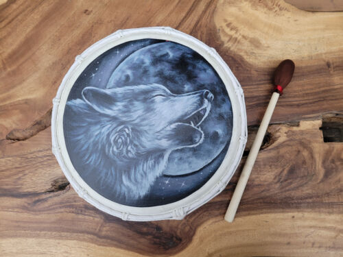 Schamanentrommel Rahmentrommel Indianer Hand Trommel Indian Drum Durchm. 30 cm - Bild 8 von 8