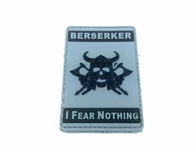 PATCH NATION Berserker I Fear Nothing Wikinger Airsoft PVC Airsoft Paintball Klett Emblem