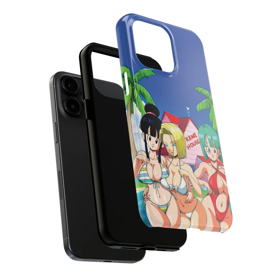 N18 Waifu Geek Fanart iPhone Case Japanese 90s Anime Manga Tough Phone Cases - Image 3 of 4