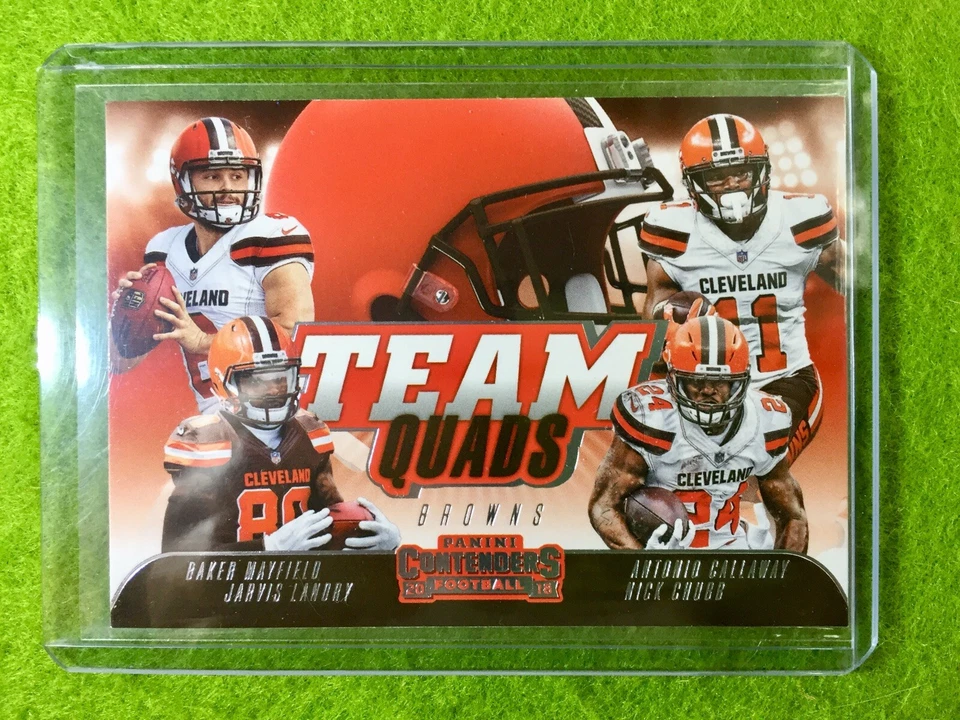 BAKER MAYFIELD ROOKIE CARD NICK CHUBB RC ANTONIO CALLAWAY BROWNS 2018 Contenders