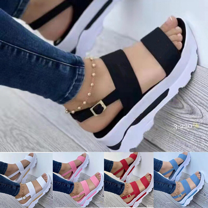 PANTOFOLA D’ORO Sandali zeppa donna cinturino alla caviglia plateau donna donna scarpe tacco medio