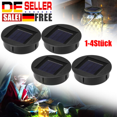 1-4STK Neu Solarleuchten Ersatz Top Solarpanel Latern mit LED Leuchtmitteln DE