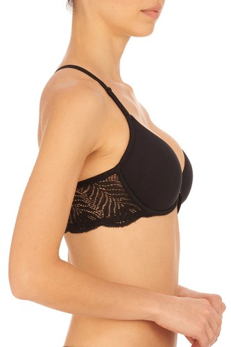 NATORI Lush Front Close Contour Underwire Bra 38C Black 728309 NWT