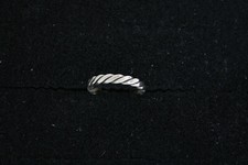 Sterling Silver Band Twisted Rope Design
