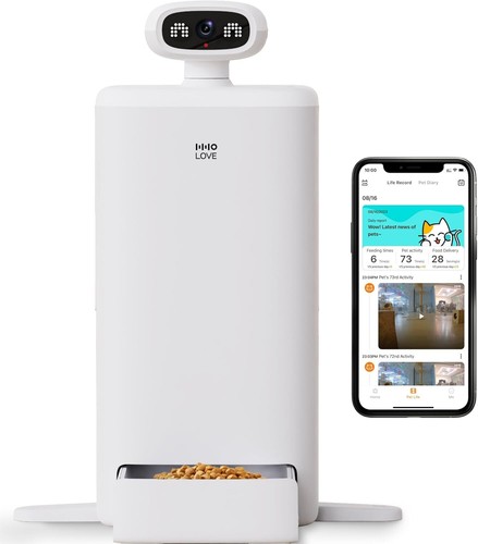 Automatic Cat Feeder w/ 360° Camera 1080P ~ 2-Way Audio ~ 2.4/5G WiFi *5408MM