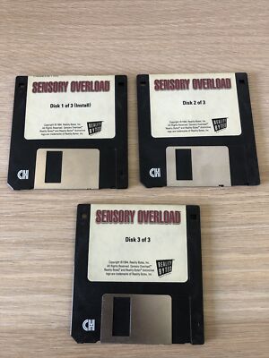 Rare Game~ Sensory Overload Macintosh  (Reality Bytes, 1994) ~ FLOPPY DISKS ONLY