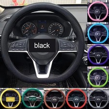 14 Silicone Steering Wheel Cover Non-slip Slim Car Grip Universal Black