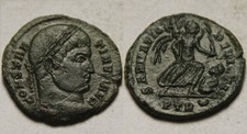 Constantine 337AD Rare genuine ancient Roman coin Victory over Sarmatia Captive