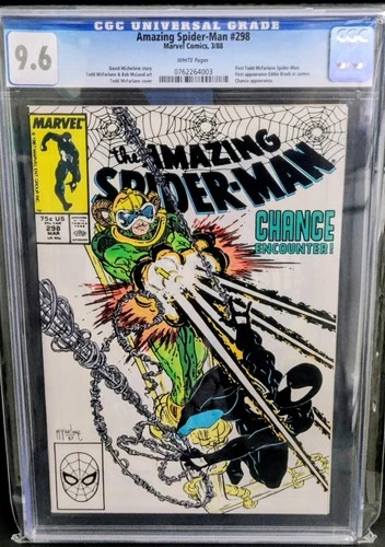 Amazing Spider-Man #298 CGC 9.6 WP Old Label 1st McFarlane Art 1988 Poss. Bump