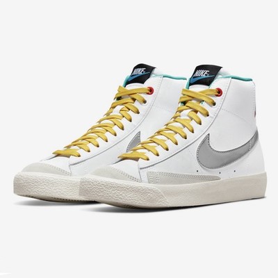 Nike Blazer Mid '77 (GS) Big Kids' Shoes White-Metallic Silver DQ7773-100