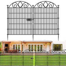No Dig Garden Fence Outdoor for Yard 10 Panels with Gate