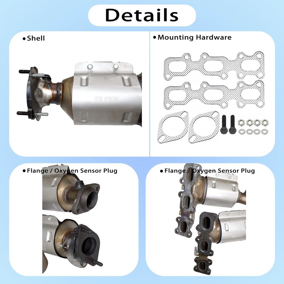 Catalytic Converter For Lincoln 2013-2019 MKT MKS MKZ 16-20 MKX Continental 3.7L Foto 2 de 4