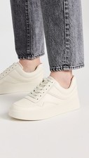 Vince Warren Court Women s Platform Sneakers Shoes White Leather Lace Up US 9
