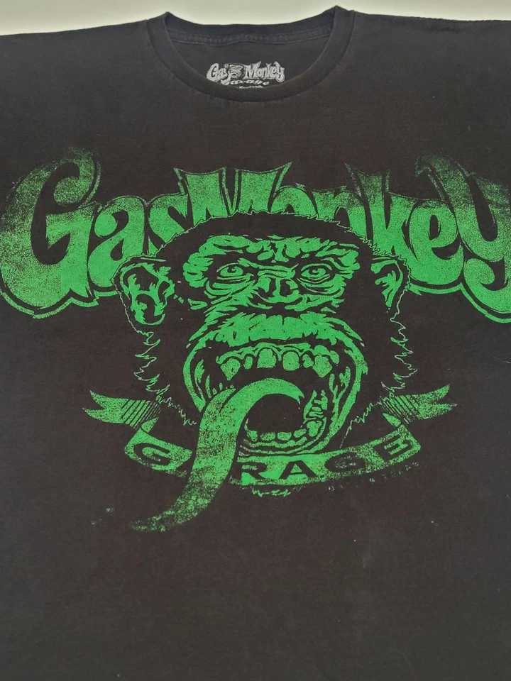 Camiseta negra Gas Monkey Garage Blood Sweat and Cervezas para hombre talla grande Foto 3 de 4