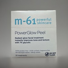 M - 61 PowerGlow Peel 1 Minute 1 Step Exfoliating Facial Peel 30 Treatments