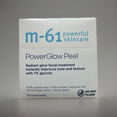 M - 61 PowerGlow Peel 1 Minute 1 Step Exfoliating Facial Peel 30 Treatments