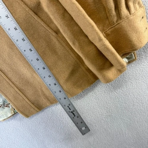 Vintage Hickey Freeman Jacket Men's 44 Large Brown Shirt Camel Hair Lined 70s image 4