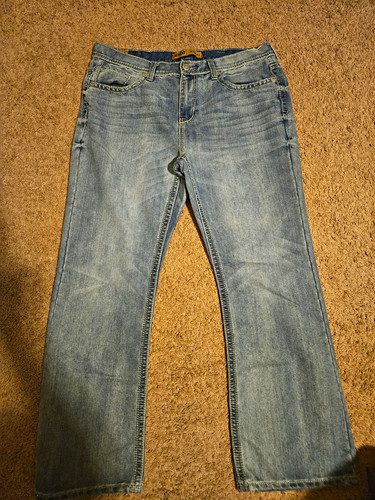 Seven7 Premium Denim Men’s Bootcut Jeans Light Wash Blue Regular Fit