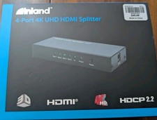 Inland 4 Port 4K UHD HDMI Splitter 1x4 HDCP 2.2 Powered Display Box