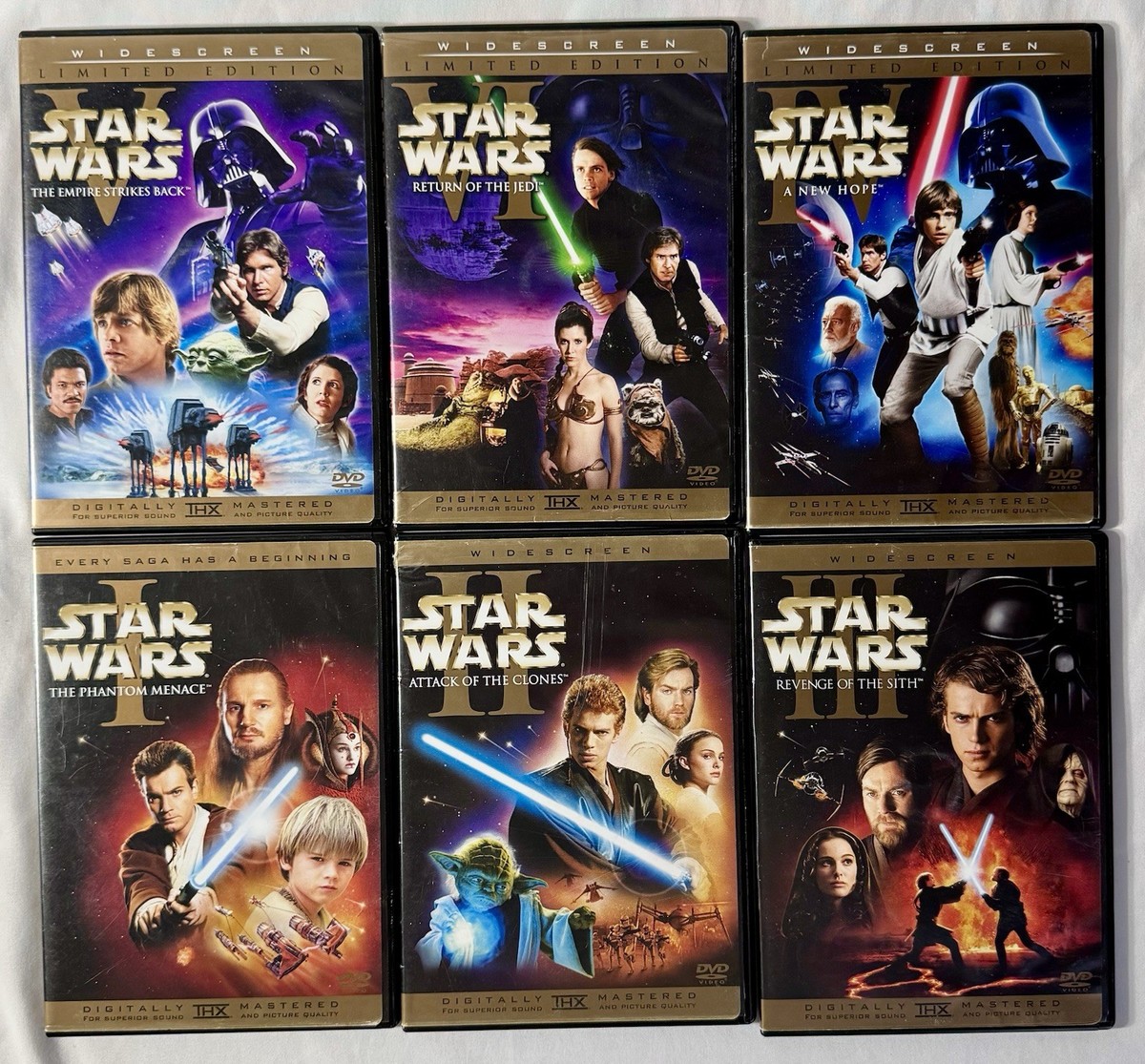 Star Wars Original Theatrical Unaltered Widescreen 6 Disc Set DVD