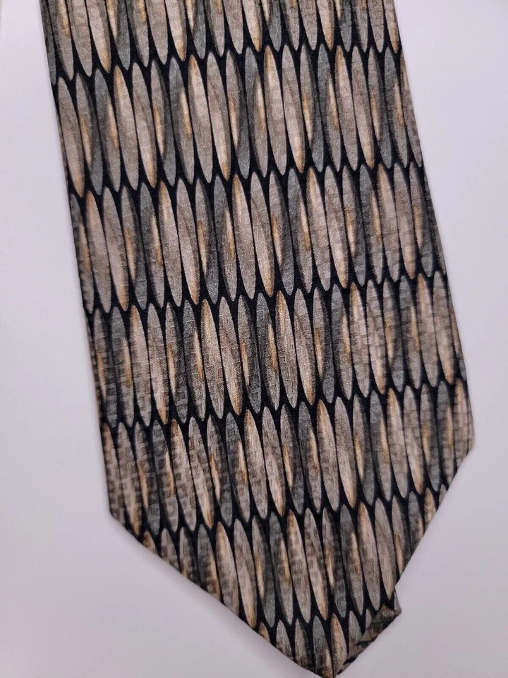 Corbata formal para hombre Carlos Devenezia 50"Lx3,75"W marrón/verde Foto 2 de 4