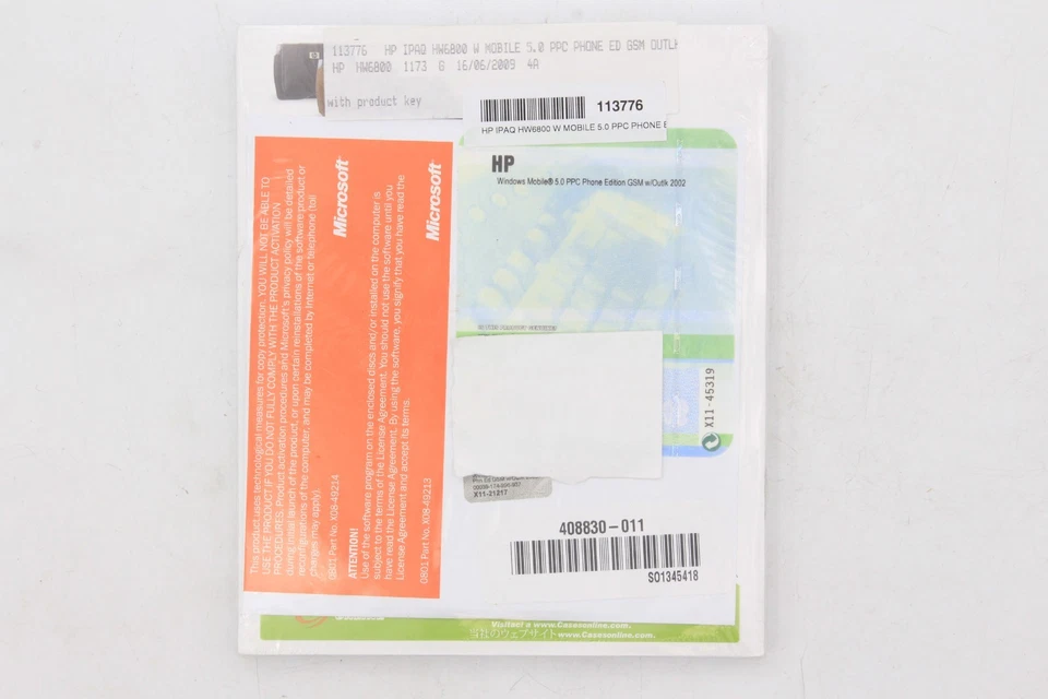 HP IPAQ HW6800 WINDOWS MOBILE 5.0 Operating System POCKET PC OS Phone Edition - Image 2 of 3