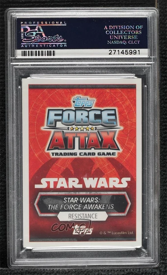 2017 Topps Star Wars Force Attax Universe Rey #222 PSA 10 GEM MT - Image 2 of 2