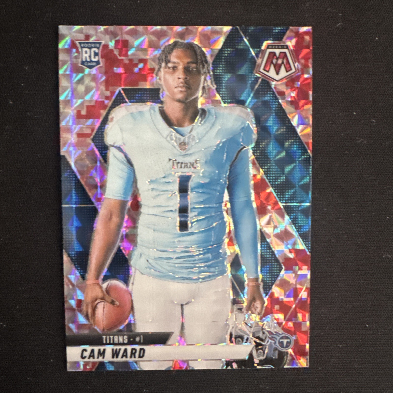 2025 Panini Mosaic- Cam Ward #272 Red Camo Photo Variation Rookie RC