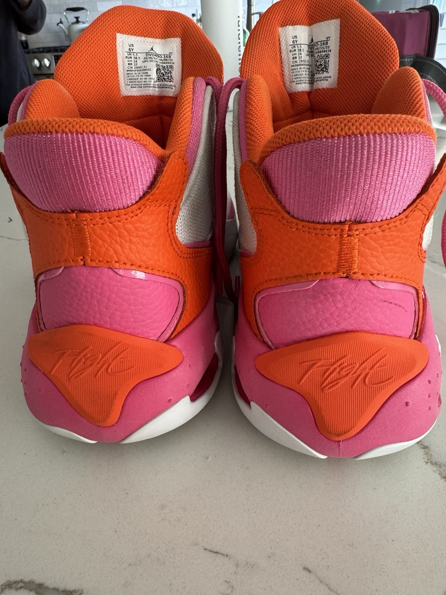 Nike Jordan Max Aura 4 Basketball Sneakers White Pink Orange Size