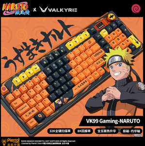 VALKYRIE VK 99 Gaming Naruto Collaboration Keyboard Uzumaki Naruto QWERTY