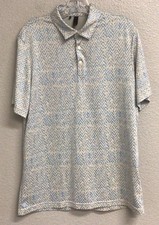Adidas Ultimate365 Jacquard Fairway Polo Shirt Mens Large Semi Burst Blue