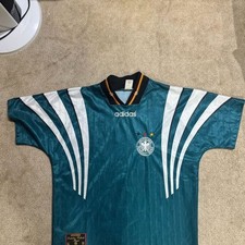 Vintage 1996 Germany Away Adidas Soccer Jersey Euro 96