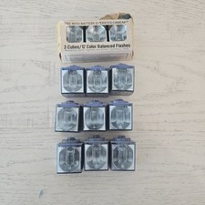 Lot of 12 Vintage Westinghouse Flash 3 Cubes For Parts Or Repair