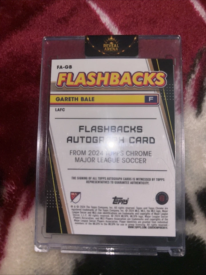 Tarjeta 2024 Topps Chrome MLS MLS Flashbacks Gareth Bale #1/50 Gold Auto LAFC Foto 2 de 3