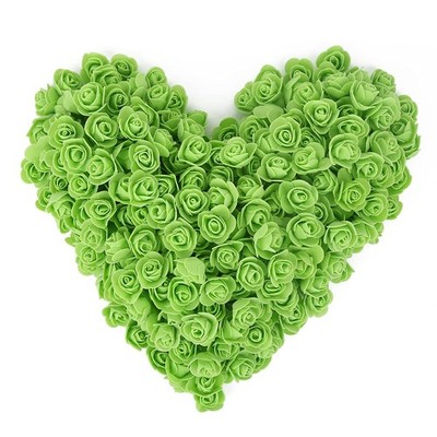 Artificial Rose Flower Heads 500 PCS Fruit Green Mini Foam Rose Bulk Fake