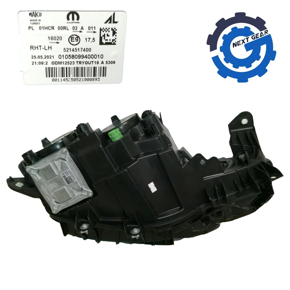 Novo conjunto de farol esquerdo Mopar fabricante de equipamento original para 2016-2020 Fiat Tipo 68476388AA - Imagem 3 de 4