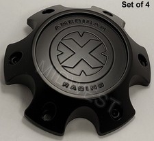 4 New American Racing Atx 201 Satin Black Wheel Center Caps 1079l145-axsb 4 New American Racing Atx 201 Satin Black Wheel Center Caps 1079l145-axsb