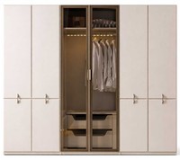 Kleiderschrank Stil Modern Farbe Beige Neu Schlafzimmer Holz Glas