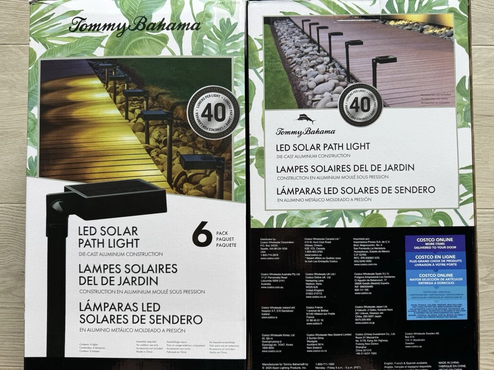 NEW Tommy Bahama Solar Path Lights LED Down Light, 40 Lumen, Black, 6 Pack - Image 2 of 3