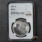 1889 Morgan Silver Dollar $1 - MS63 NGC - Philadelphia
