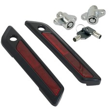 Saddlebag Hinge Latch Covers with Hard Saddlebag Locks Fit for Harley 2014-20...