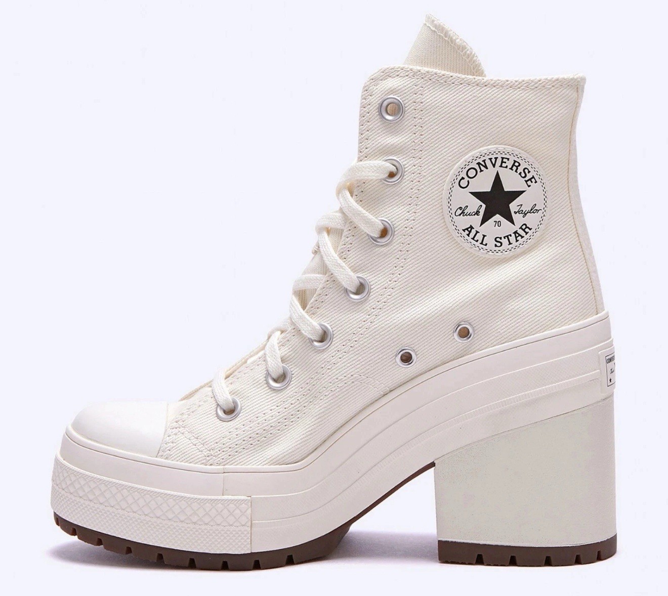 Converse Chuck 70 De Luxe Heel Shoe White Chunky Platform Women 10 A05348C New