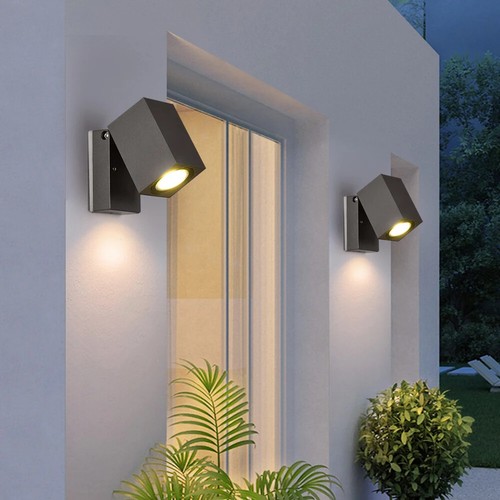 LED 9W 12W Outdoor Wall Light GU10 Porch Lights Adjustable Folding Lamps Garden - Picture 9 of 19