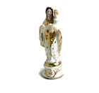 Antique 1900 Vieux Paris Porcelain Bisque Statue Virgin Mary Madonna with Infant