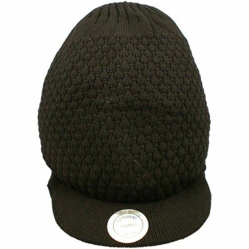 SIZE KNITTED PEAKED RASTA HAT 