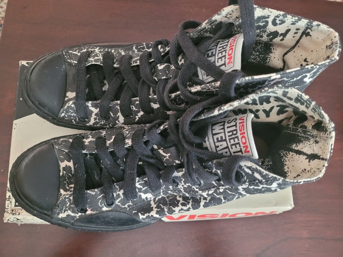 VINTAGE VISION STREET WEAR SKATE SHOES 7 1980S WITH ORIGINAL VINTAGE VISION STREET WEAR SKATE SHOES 7 1980S WITH ORIGINAL